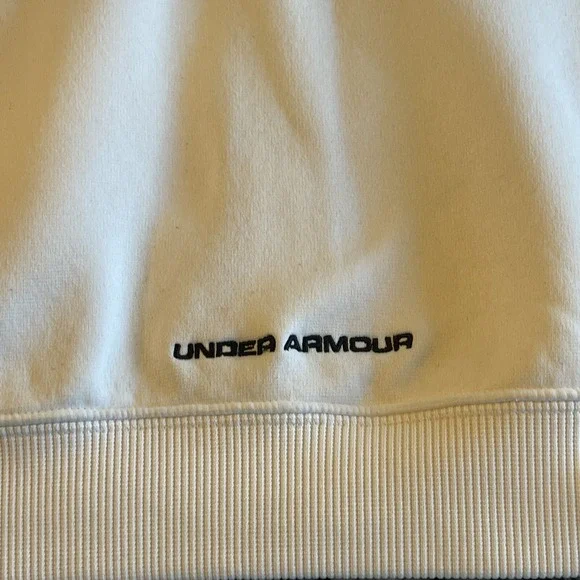 Under Armor Adults White Pink XL Full Zip Hoodie Longsleeves Solid Logo Jacket‎ - Picture 10 of 10